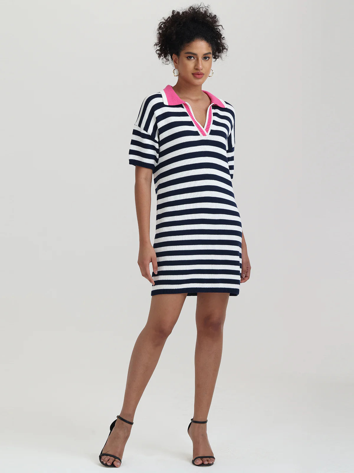 525 America Lottie: Stripe Polo Mini Dress