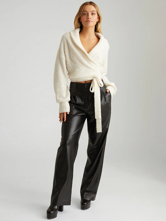 525 America Tammy: Boucle Ballerina Wrap Top