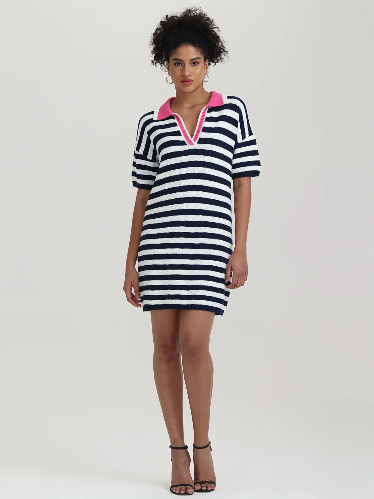 525 America Lottie: Stripe Polo Mini Dress