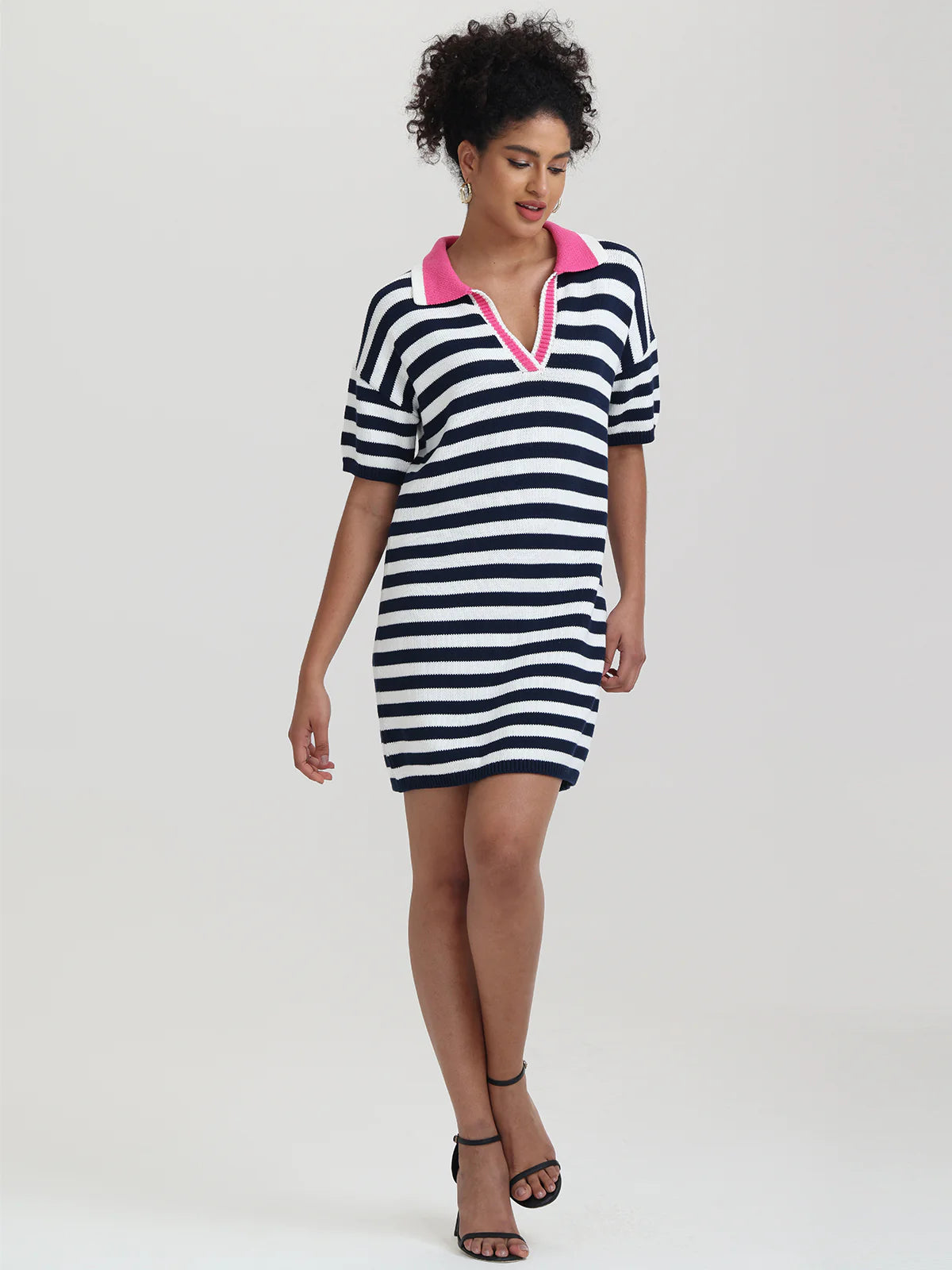 525 America Lottie: Stripe Polo Mini Dress